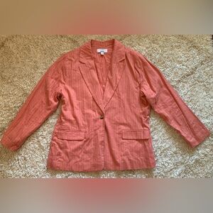 Sonoma Coral Pink Single-Button Blazer